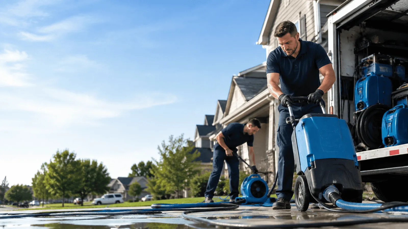 Dehumidification being performed in Bethel, OK